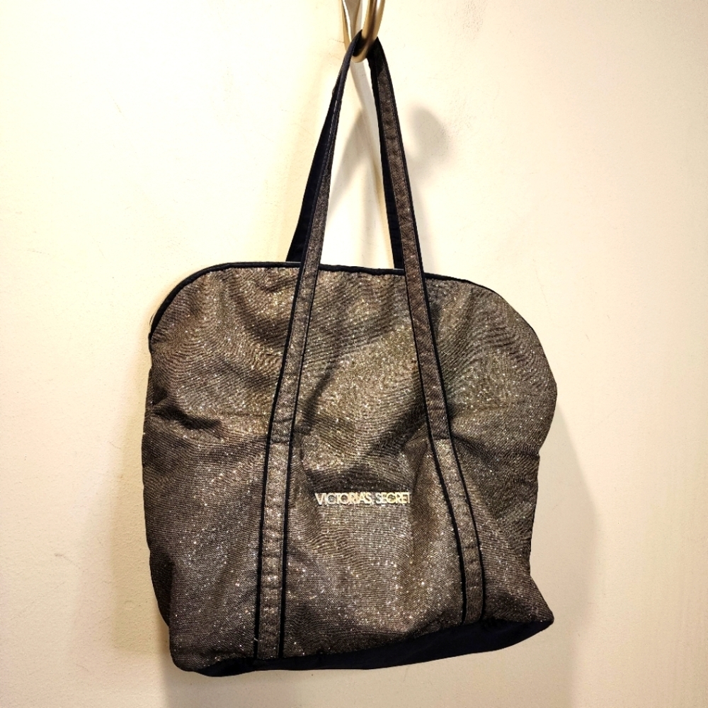Victoria's Secret Shimmering Silver Tote